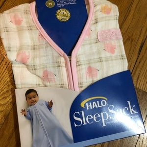 Halo muslin sleepsack (pink)